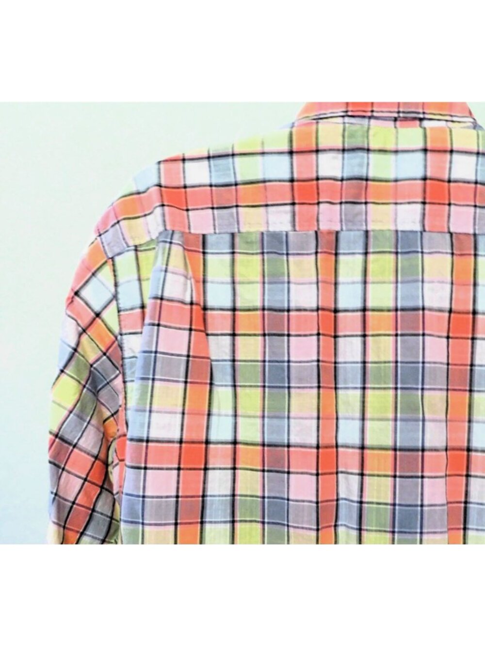 Nautica Button-Down Shirt Mens XLT Multicolor Plaid Short Sleeve 100% Cotton - Picture 5 of 7